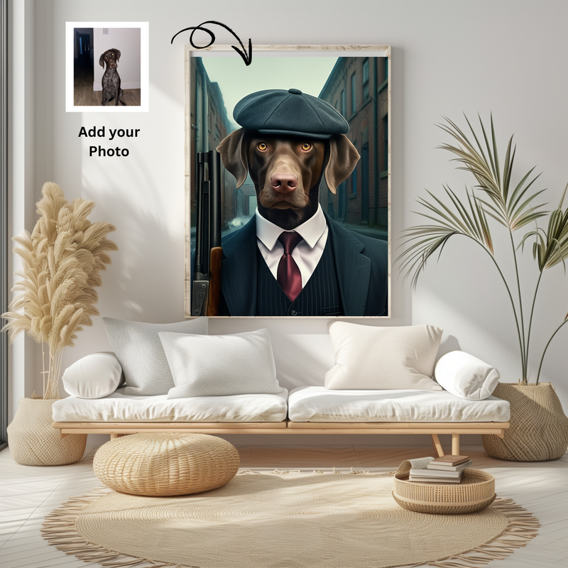 The Dapper Gangster Pet Portrait