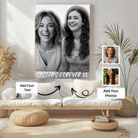 Customized sister or brother portraits are a fantastic way to capture a special moment forever